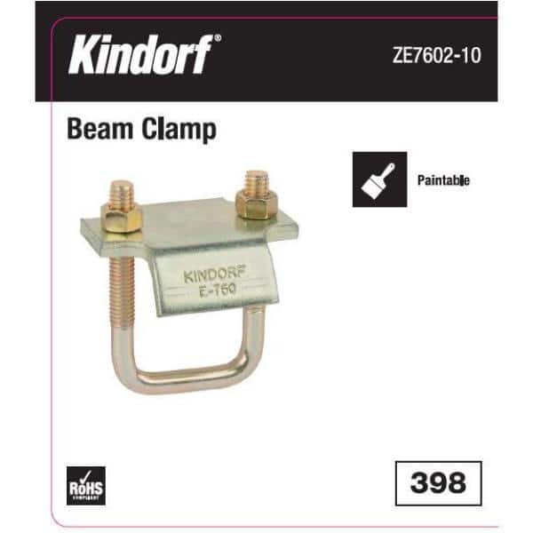 Channel to Beam Clamp (Steel) with U-Bolt in Galv-Krom (ZE7602-10)