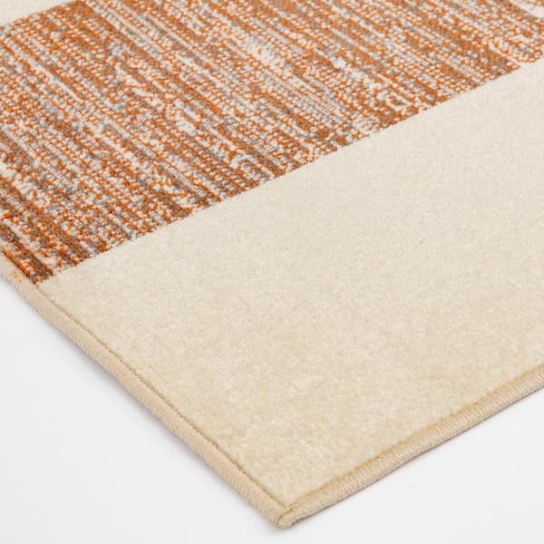 Tecopa Trayza White 7 ft. 10 in. x 9 ft. 10 in. Geometric Polypropylene Indoor/Outdoor Area Rug