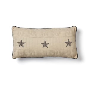 Texas Pride Beige Polyester 11 in. x 22 in. Rectangular Throw Pillow