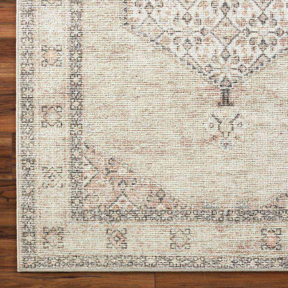 Lila 8' x 10' Beige and Brown Polyester Rectangular Area Rug