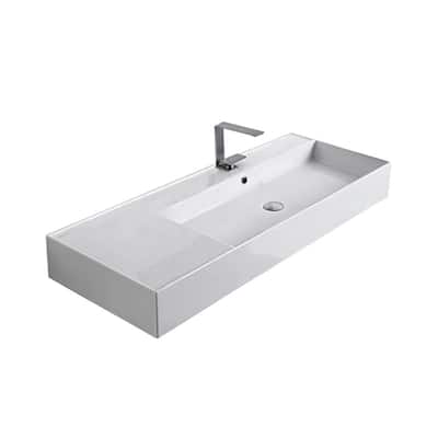 Nameeks Teorema Wall Mounted Bathroom Sink in White Scarabeo 8031/R ...