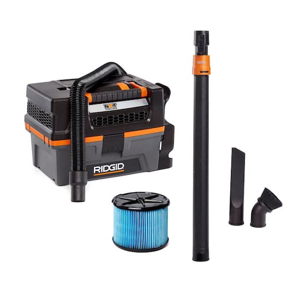 3 Gal. 18V Cordless NXT Shop Vacuum HD0318 Wet Dry Vac with Filter, Telescoping Wand and Accessories (No Battery)