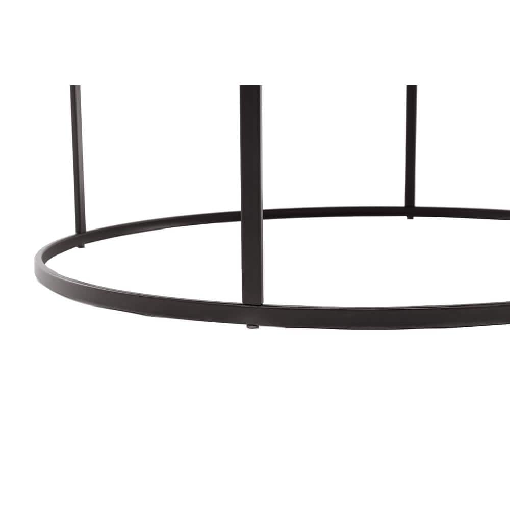 Robertson Transitional Round Black Metal Coffee Table
