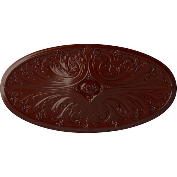 Ekena Millwork 1-3/4" x 24-3/4" x 12-1/2" Polyurethane Madrid Ceiling, Brushed Mahogany