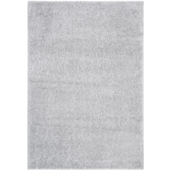 SAFAVIEH August Shag Silver 9 ft. x 12 ft. Solid Area Rug