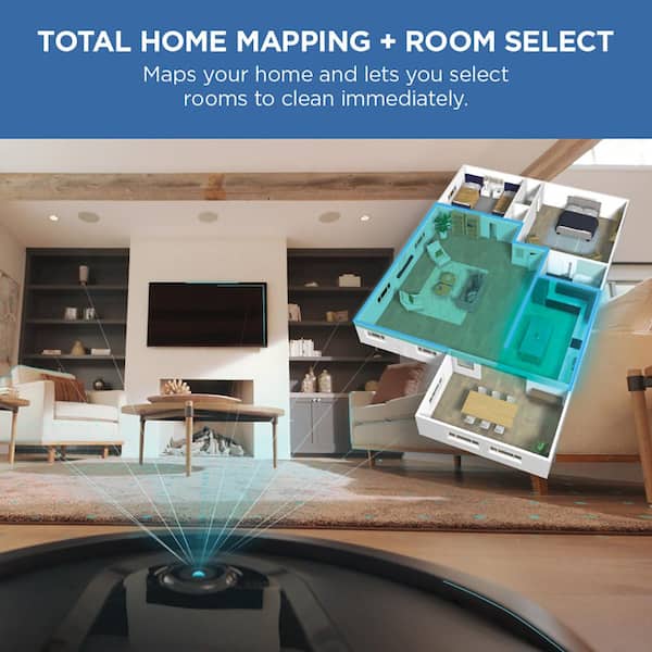  Shark IQ RV1001, Wi-Fi Connected, Home Mapping Robot Vacuum,  Without Auto-Empty dock, Black
