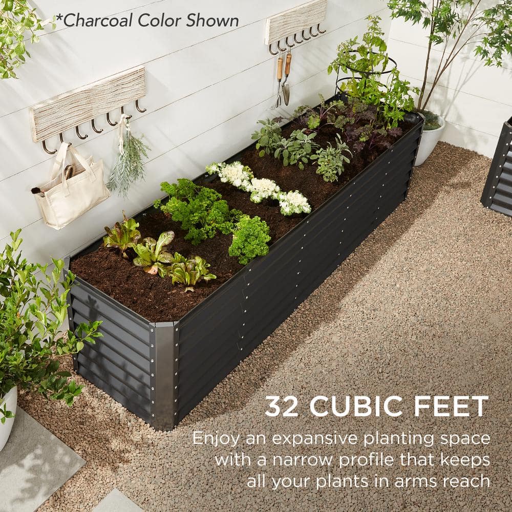 Terracotta Rectangular Steel Raised Garden Bed Planter Box