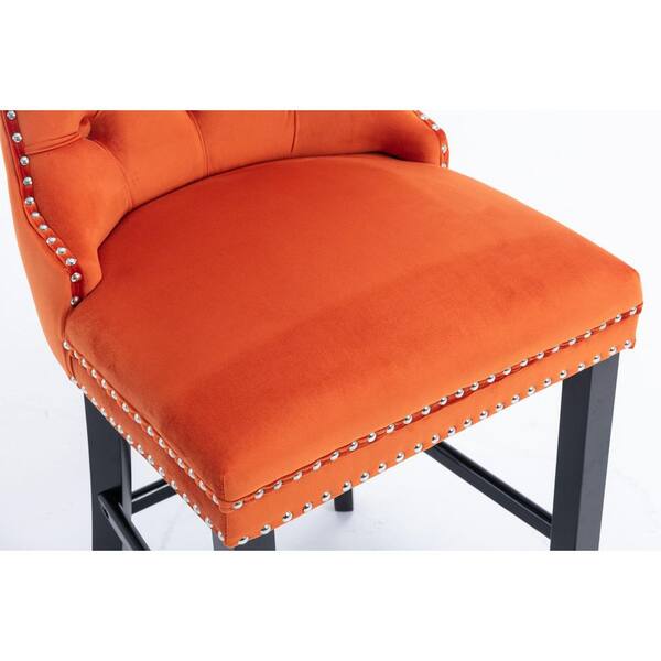 Burnt orange discount leather bar stools