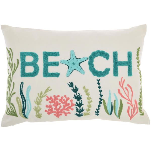 Mina Victory Lifestyles Multicolor 20 in. x 14 in. Rectangle Throw Pillow