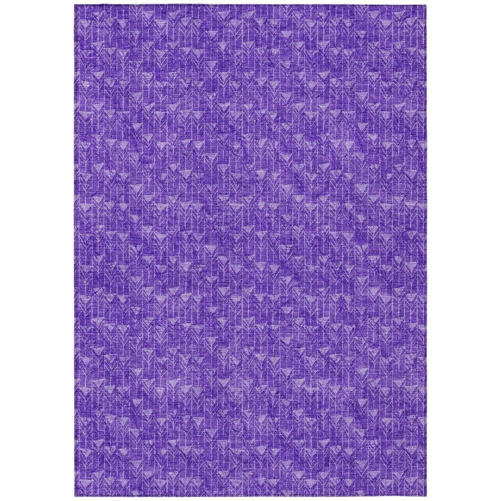 Purple 8 ft. x 10 ft. Geometric Indoor / Outdoor Area Rug price history on PriceWatchPro