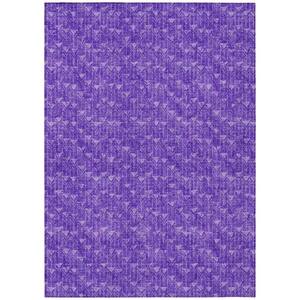 HomeRoots Purple 8 ft. x 10 ft. Abstract Indoor / Outdoor Area Rug ...
