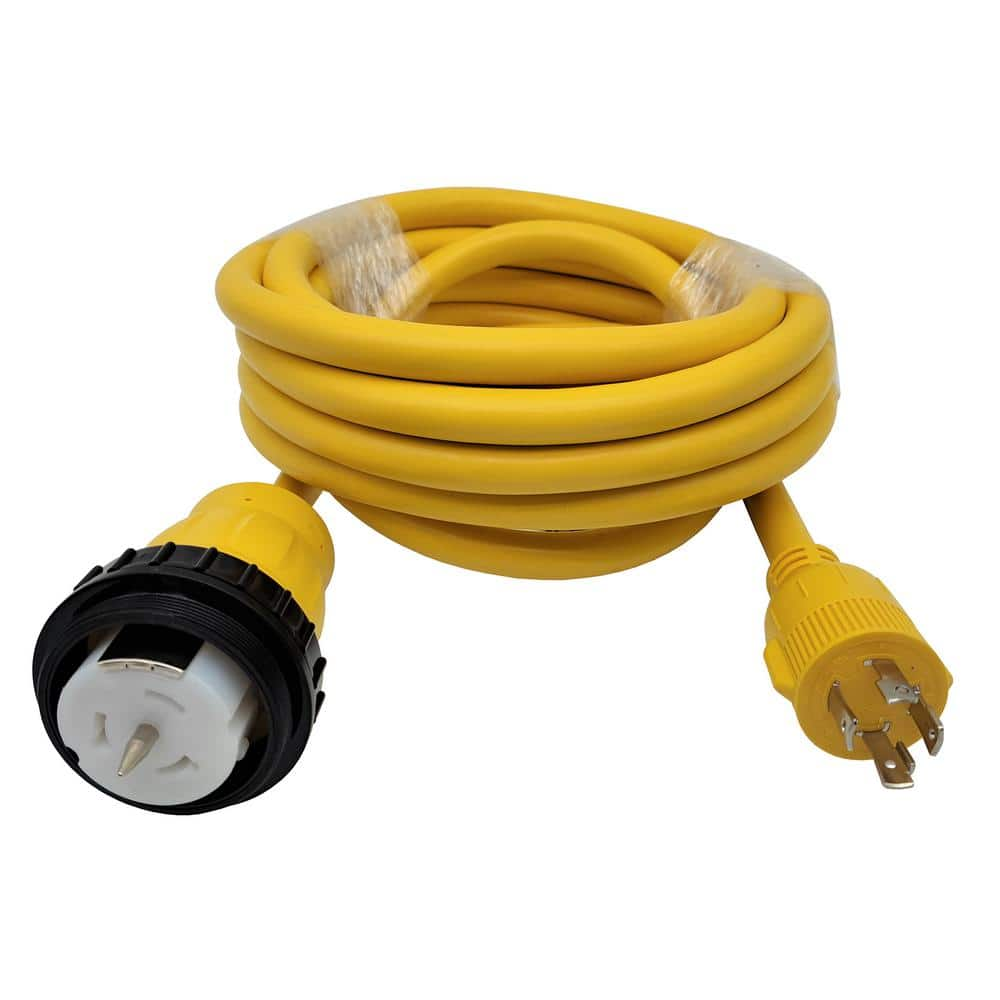 20 ft. Generator 30 AMP 125/250-Volt 4-Prong Locking Plug L14-30P to 50 AMP 125/250-Volt SS2-50R(CS6364) Adapter Cord -  parkworld, 62176B