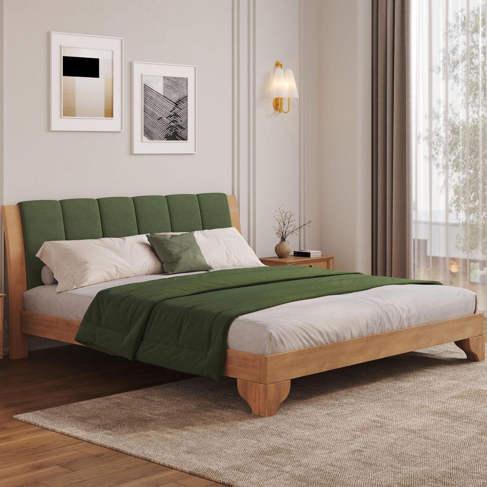 Harper & Bright Designs Green and Natural Premium Pine Wood Frame