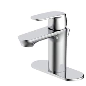 Foxton Single-Handle Single-Hole Bathroom Faucet in Chrome