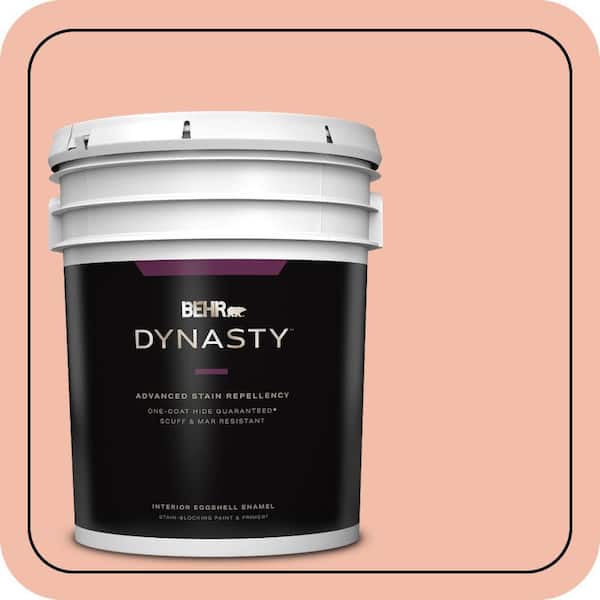 BEHR DYNASTY 5 gal. Home Decorators Collection #HDC-CT-14A Sunkissed Apricot Eggshell Enamel Interior Stain-Blocking Paint & Primer