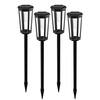 WYZM 20 Lumens Black Integrated LED Weather Resistant Outdoor Solar Path Light (4-Pack) DS026-2P