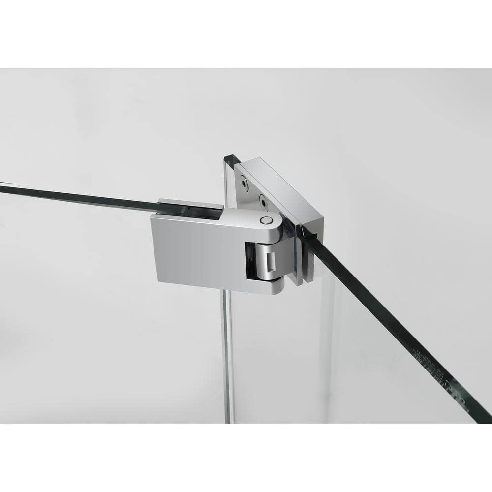 Madox 54-60" Frameless Chrome Hinged Shower Door