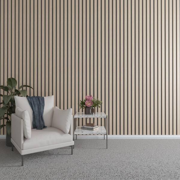 Art3d 4-Piece Wood Slat Acoustic Panels3D Textured Panel for Ceiling and Wall-White Elm