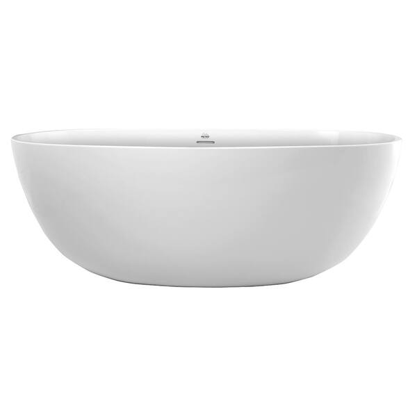 Hydro Systems Alamo 60 in. Solid Surface Flatbottom Whirlpool and Air Bath Bathtub in White