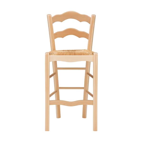 Decor Mona 38 4 In Natural Ladder Back, Ladder Back Counter Stools With Rush Seats