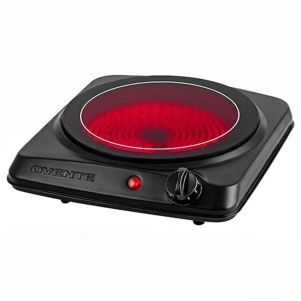 Single Infrared Burner 7 in. Black Hot Plate
