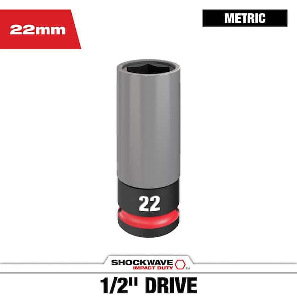 SHOCKWAVE 1/2 in. Drive 22 mm. Lug Nut Impact Socket (1-Pack)