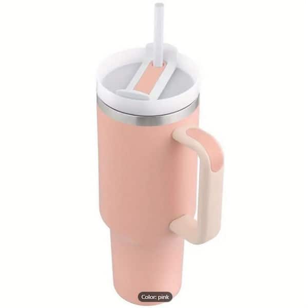Hydrapeak Roadster 40oz Tumbler with Handle and Straw Lid White