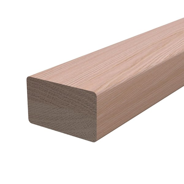 Stair Parts 6000 16 ft. Unfinished Red Oak Solid Top Craftsman Handrail