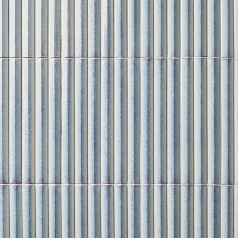 Apex Iris White 5" x 16" 3D Polished Porcelain Wall Tile