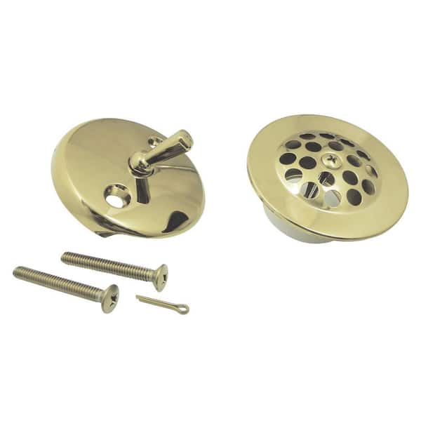 Kingston Brass Trimscape Trip Lever Tub Drain Conversion Kit in Polished Brass without Overflow