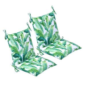 20 in. x 37 in. x 3 in. Hanalei Outdoor Mid-back Dining Chair Cushion (2 Pack)