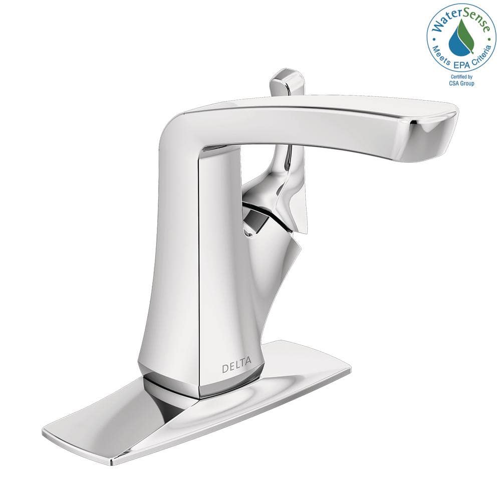 Vesna Polished Chrome Single Handle Mid-Arc Bathroom Faucet