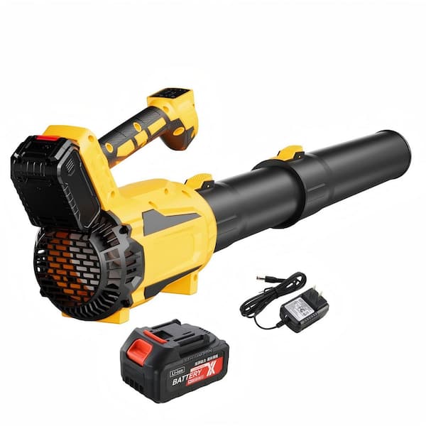 Yellow Cordless Extended Nozzle Lightweight Handheld Design Leaf Blower Snow Blower with Battery and Charger