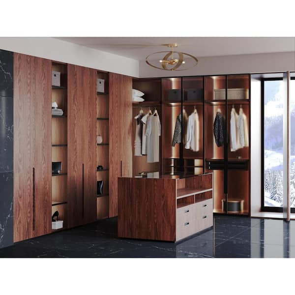 Progress Lighting Allegheny Collection Four-Light Soft Gold Rustic Modern 24 in. Semi-Flush Mount Light