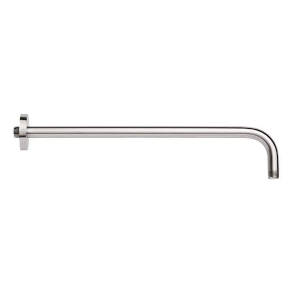 SIGNATURE HARDWARE 18 in. Wall Mounted Rainfall Shower Arm and Flange Brushed Nickel