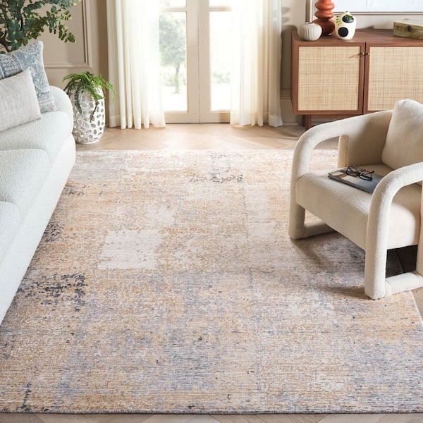 Tiffany 6 ft. x 9 ft. Gold/Silver Abstract Area Rug