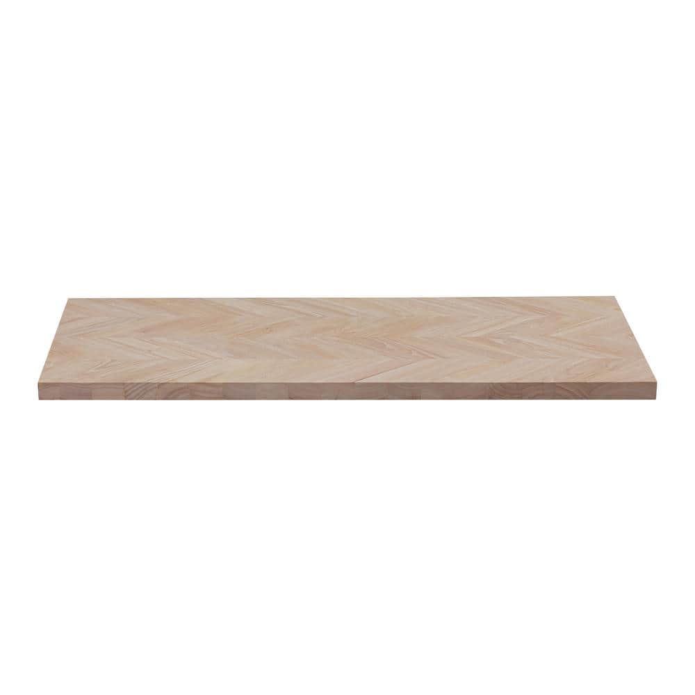 8 ft. L x 25 in. D Unfinished Hevea Chevron Solid Wood Butcher Block Countertop with Square Edge price history on PriceWatchPro