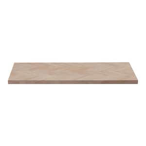 8 ft. L x 25 in. D Unfinished Hevea Chevron Solid Wood Butcher Block Countertop With Square Edge
