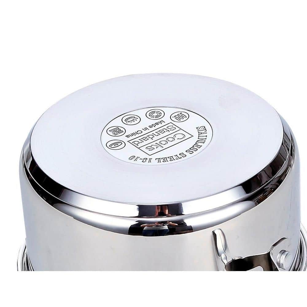 6-Quart Stainless Steel Stockpot with Glass Lid