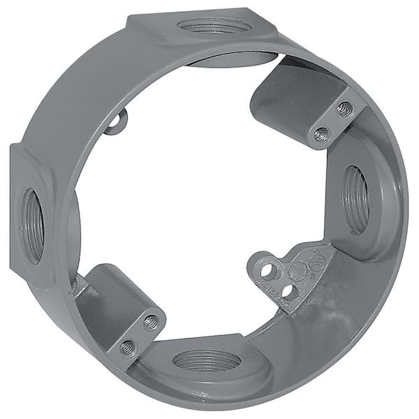 Commercial Electric Round Metal Weatherproof Electrical Outlet Box ...