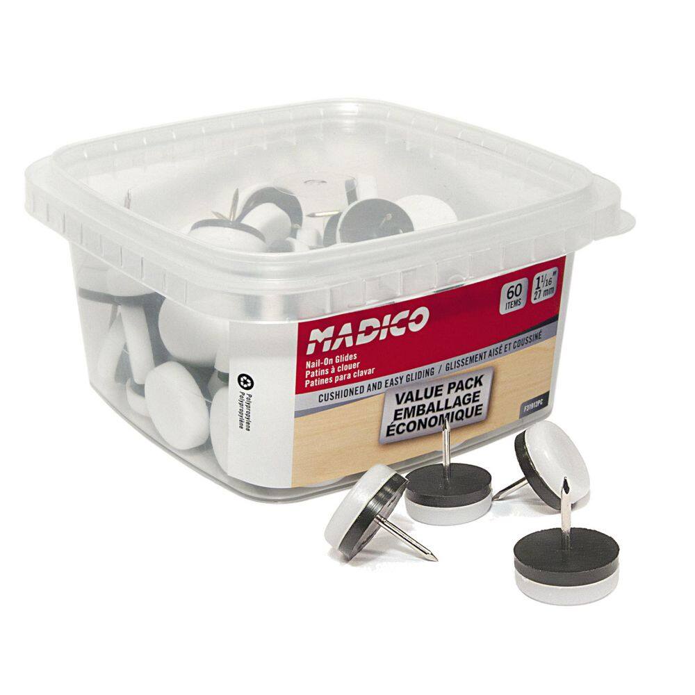 (60-Pack) 1-1/16 in. Black and White Base Nail-On Glides price history on PriceWatchPro