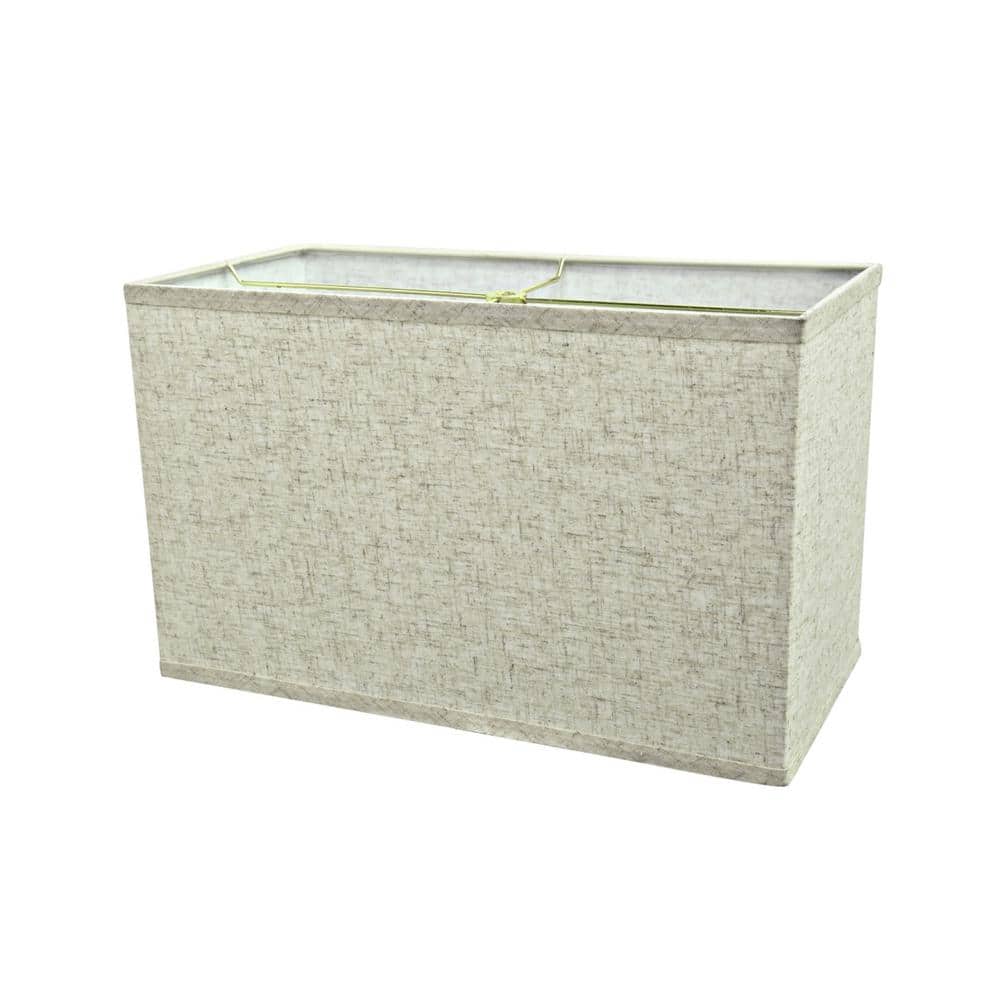 Beige Rectangular Linen Hardback Lamp Shade