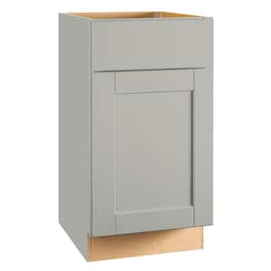 Shaker 18 in. W x 24 in. D x 34.5 in. H Assembled Base Kitchen Cabinet in Dove Gray with Ball-Bearing Drawer Glides