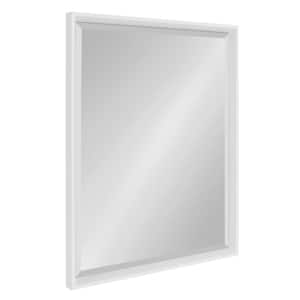 Calter 21.5 in. W x 27.5 in. H Framed Rectangular Beveled Edge Bathroom Vanity Mirror in White