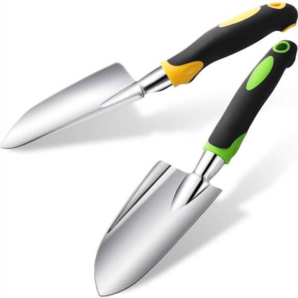Dyiom 11.8 in. Garden Trowel Soft Rubberized Non-Slip Handle Yellow, Green