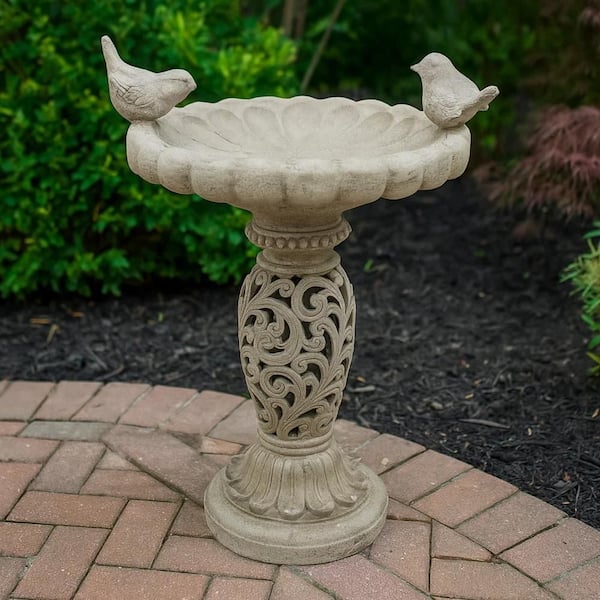 Niam Weathered White 16.5 in. x 25.5 in. Resin Birds