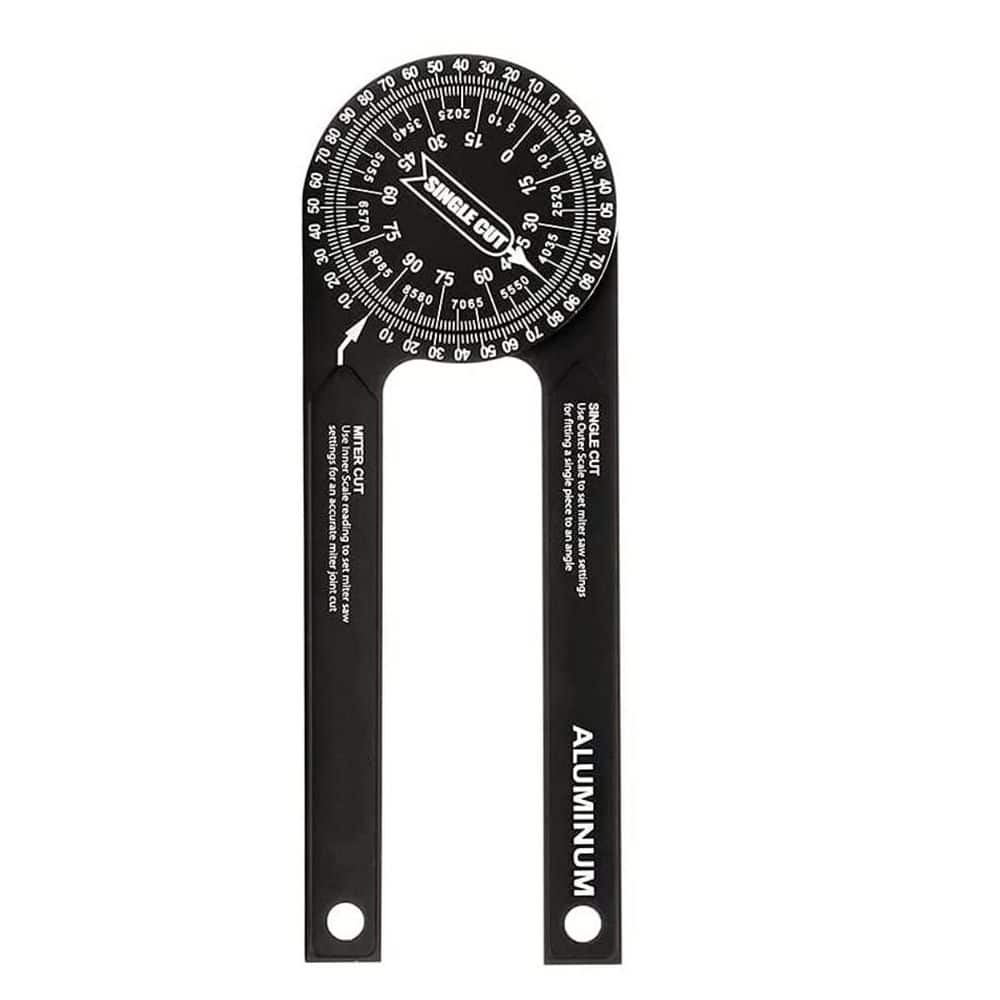 Aluminum Black 7-Inch Protractor Angle Finder with Precision Laser for Inside & Outside Miter Cuts -  Afoxsos, SA1121103