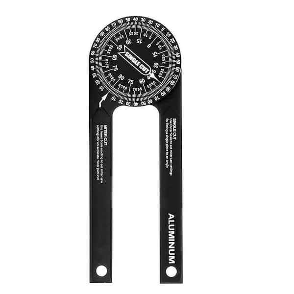 Afoxsos Aluminum Black 7-Inch Protractor Angle Finder with Precision Laser for Inside & Outside Miter Cuts