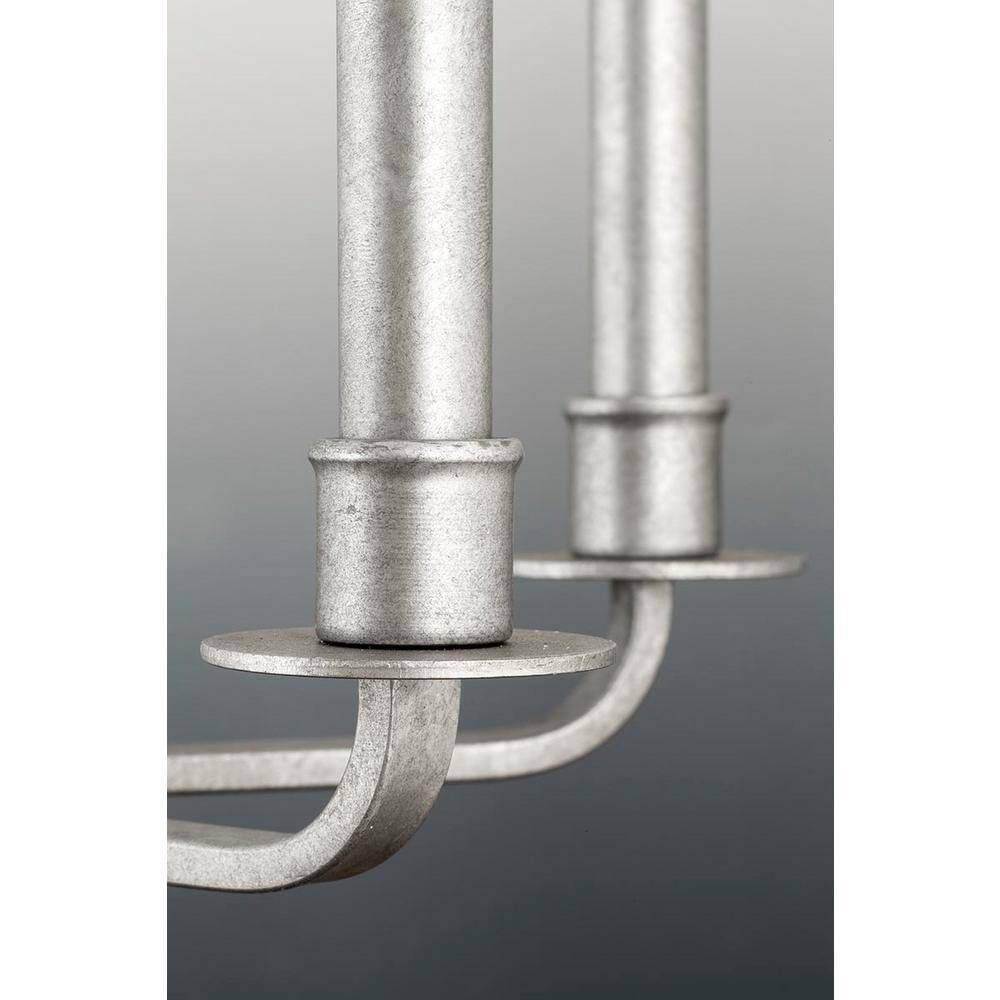 Turnbury Galvanized Steel and Wood 6-Light Chandelier
