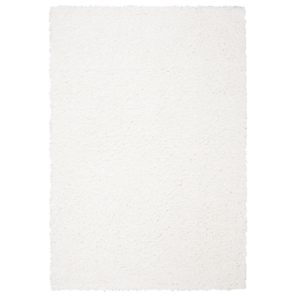 August Shag White 7 ft. x 9 ft. Solid Area Rug price history on PriceWatchPro